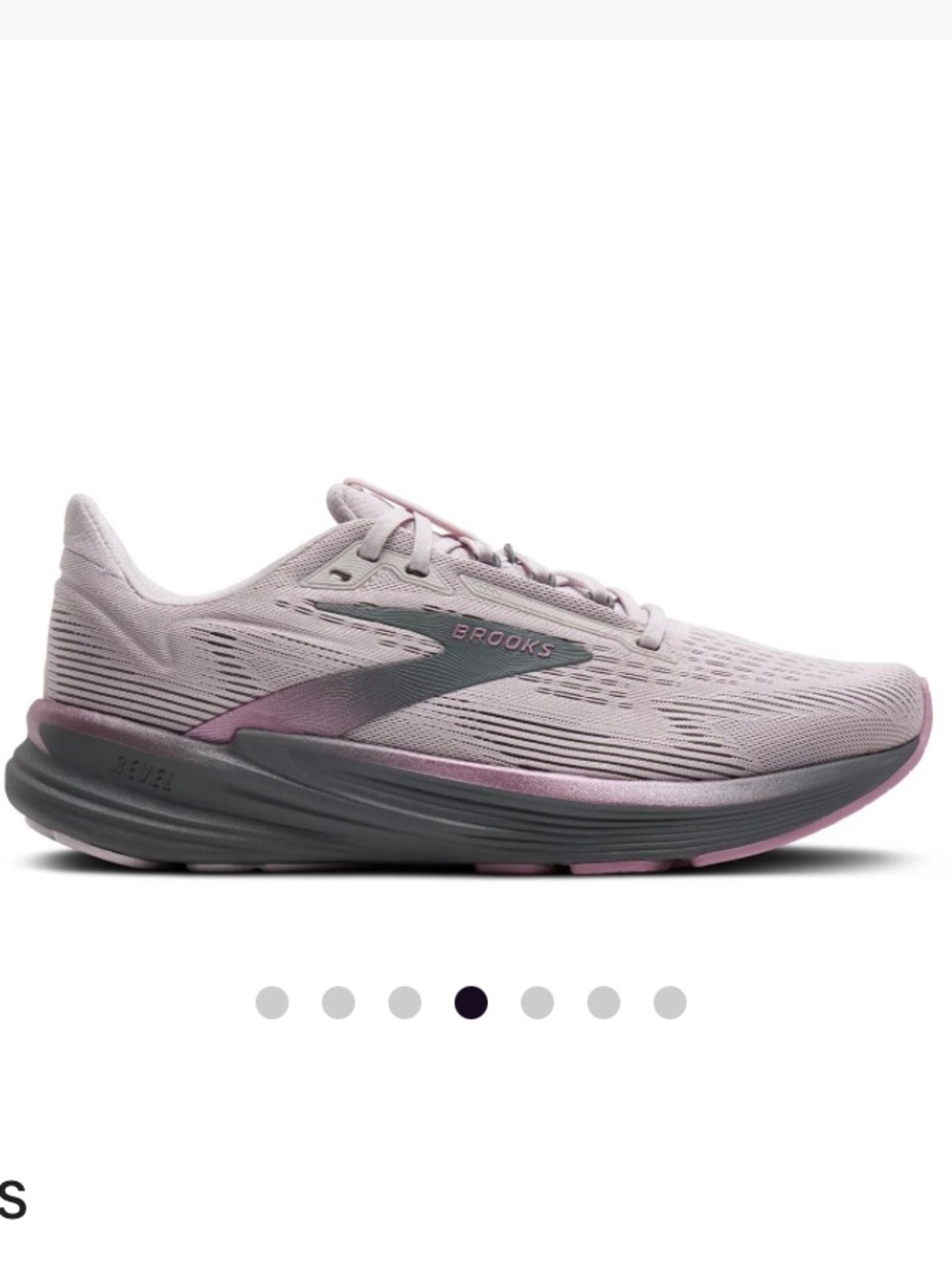 BROOKS REVEL 8 Women's Running Shoe in Dusty Pink and Gray
